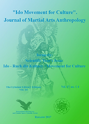 Ido Movement for Culture : Journal of Martial Arts Anthropology