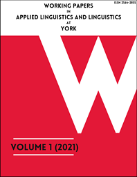 Working papers in applied linguistics and linguistics at York