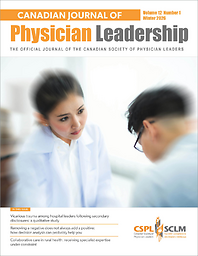 Canadian journal of physician leadership