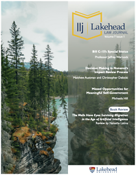 Lakehead law journal