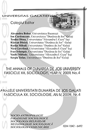 Analele Universităţii "Dunărea de Jos" din Galaţi. Fascicula XX, Sociologie