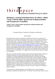 Thirdspace: a journal of feminist theory and culture