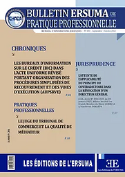 Bulletin ERSUMA de Pratique Professionnelle