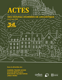 Actes des Journées de linguistique
