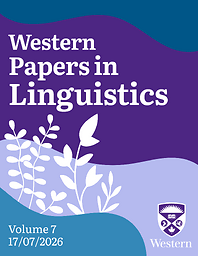 Western Papers in Linguistics