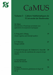 Cahiers Mathématiques de l'Université de Sherbrooke