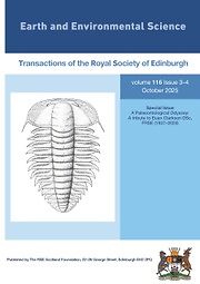 Earth and environmental science transactions of the Royal Society of Edinburgh